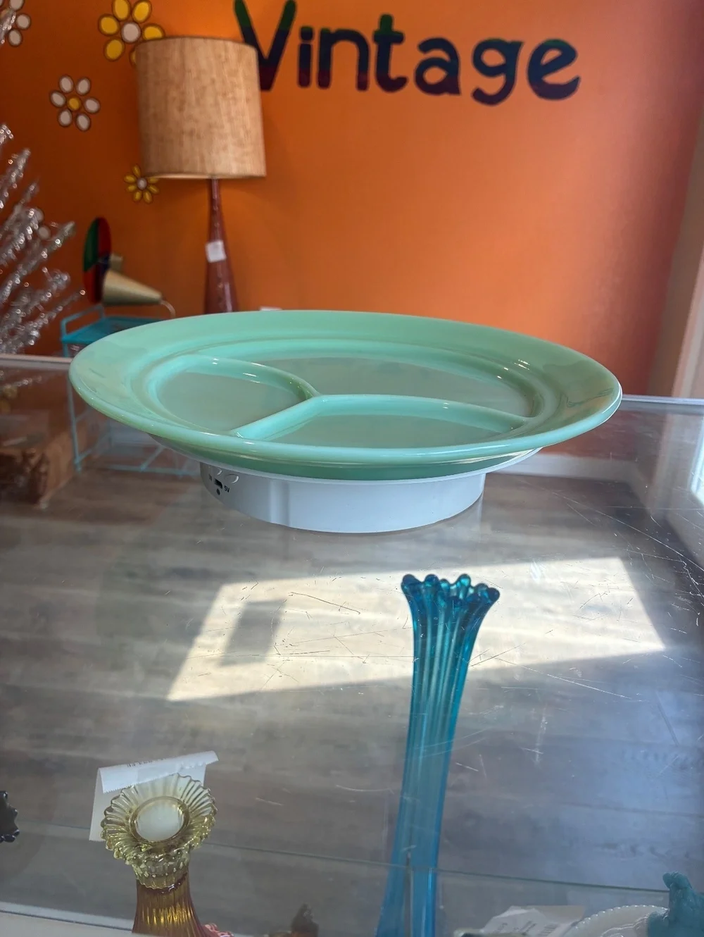 Fire King Jadeite Divided Plate Vintage Restaurant Ware Grill Plate